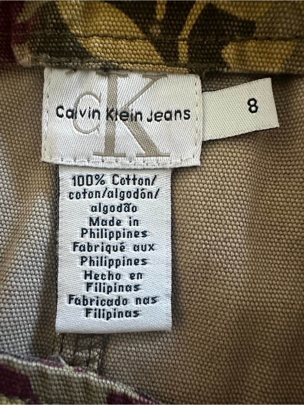 Calvin Klein Floral Denim Cargo Skirt 8 - Picture 4 of 5